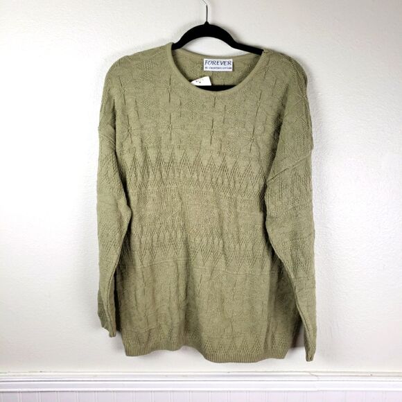Women's NWT Taupe Winter Snowflake Oversize d Pullover Sweater Size Medium - Picture 1 of 10